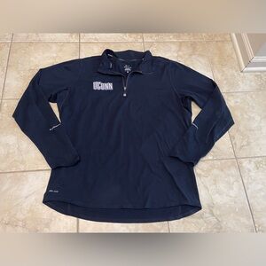 NIKE DRI-FIT 1/4 ZIP UCON PULLOVER  SIZE LARGE  , NAVY BLUE USED